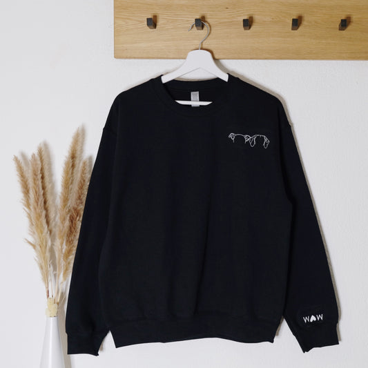 Sweatshirt mit Ohren Schwarz